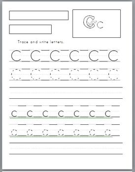 Capital and Lowercase letters handwriting worksheets (3 versions)