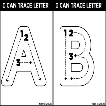 Capital & Lowercase Letter Tracing l Ready to Print and Go by Simply By MEL