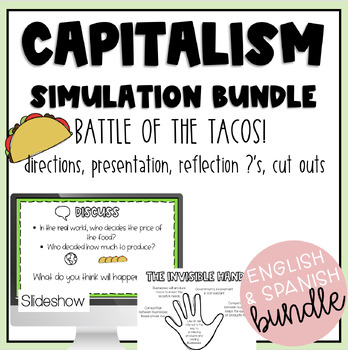 Preview of Capitalism Simulation Battle of the Tacos in English and Spanish