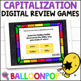 4th Grade Capitalization Digital Grammar Review Games BalloonPop™