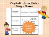 Capitalization Rules Bingo Game