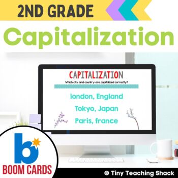 Preview of Capitalization Boom Cards Distance Learning