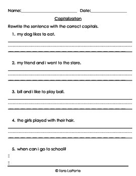 Capitalization LK2.a by Tara LaPorte | TPT