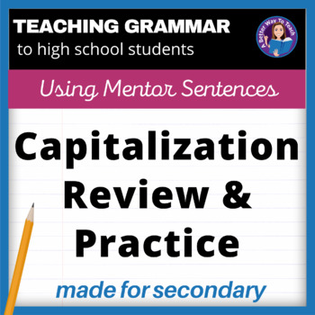 Preview of Capitalization Lesson For High School: Rules, Review, Practice
