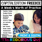 Capitalization Lesson, Practice, & Assessment | Print & Di