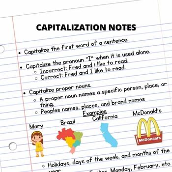 Preview of Capitalization Notes and Rules