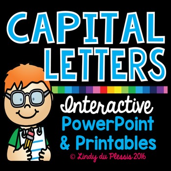 Preview of Capitalization PowerPoint and Worksheets for 2nd, 3rd, and 4th Grade