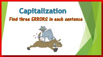 Preview of Capitalization PowerPoint - Find the Errors