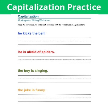 Preview of Capitalization Practice Worksheets