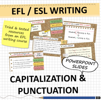 Preview of Capitalization & Punctuation - PowerPoint - Lesson - EFL ESL University Writing