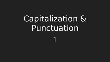 Preview of Capitalization & Punctuation Powerpoints Multiple Choice Powerpoint 1 Grade 1-2