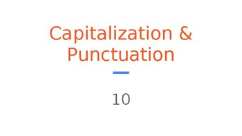 Preview of Capitalization & Punctuation Powerpoints Multiple Choice Powerpoint 10 Grade 1-2