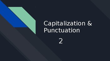Preview of Capitalization & Punctuation Powerpoints Multiple Choice Powerpoint 2 Grade 1-2
