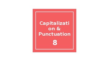 Preview of Capitalization & Punctuation Powerpoints Multiple Choice Powerpoint 8 Grade 1-2