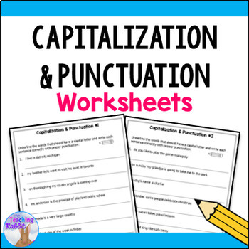 Preview of FREE Capitalization & Punctuation Worksheets
