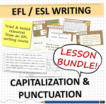 Preview of Capitalization & Punctuation - Writing - EFL ESL - University - Complete Lesson
