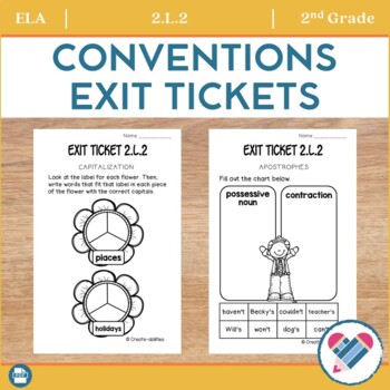 Preview of Capitalization Punctuation and Spelling Exit Tickets 2.L.2