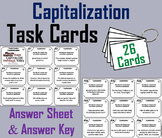 Capitalization Task Cards Activity