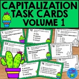 Capitalization Task Cards Cactus Theme Printable Version