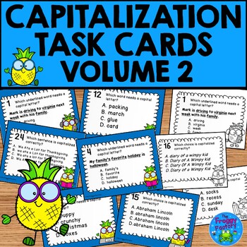 Preview of Capitalization Task Cards | Capitalization Practice | Capitalization Review