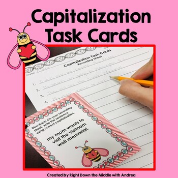 Preview of Capitalization Task Cards