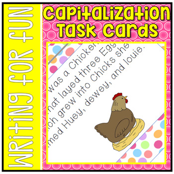 Preview of Capitalization Task Cards L.2.2A