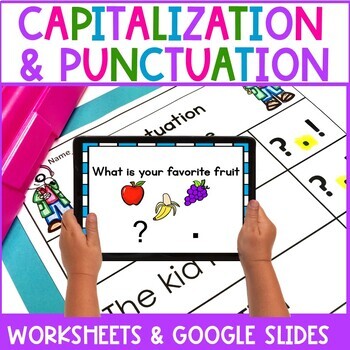 Preview of Capitalization and Punctuation Lesson Worksheet and Activity Bundle