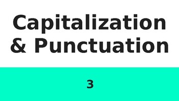 Preview of Capitalization and Punctuation Powerpoints Multiple Choice Powerpoint 3