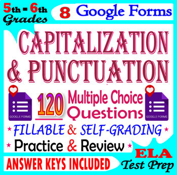 Preview of Capitalization and Punctuation Practice. Commas, End Marks, Quotations. Gr. 5-6