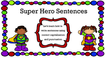 Preview of Capitalization and Punctuation- SMART Board Practice