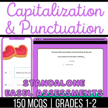 Preview of Capitalization and Punctuation Standalone Easel Assessments: 1st-2nd Grade