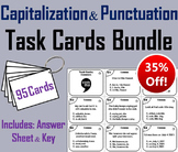 Capitalization & Punctuation Task Cards Activity Bundle: 3