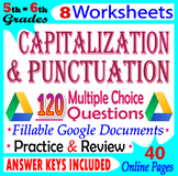 Capitalization and Punctuation Worksheets. 5th-6th Grade E