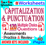 Capitalization and Punctuation Worksheets. 5th-6th Grade E