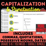 Capitalization and Punctuation Review Worksheets Slides Fo