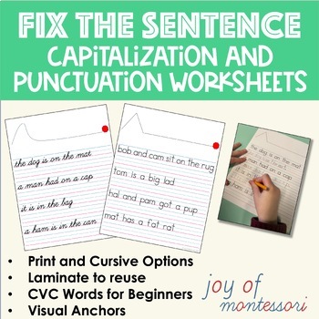 Preview of Kindergarten Sentence Writing Worksheets