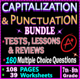 Capitalization and Punctuation practice, worksheets, & tes