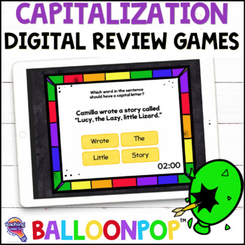 Preview of 3rd Grade Capitalization of Titles Digital Grammar Review Games BalloonPop™