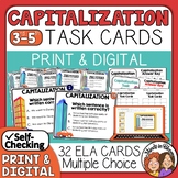 Capitalization Practice Task Cards | Print & Google & Self-Checking Easel