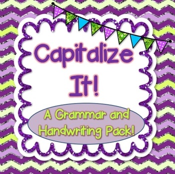 Preview of Capitalize It! A Common Core Aligned Grammar and Handwriting Pack