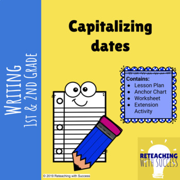 Preview of Capitalizing dates (L.1.2, L.1.2a, & L.1.2c)