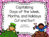 Capitalizing Days, Months, and Holidays Cut and Sort