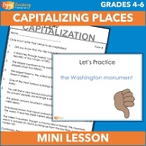 Capitalizing Geographic Names (Places) Mini Lesson - Power