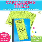 Capitalizing Titles Print and Fold Grammar Booklet