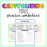 Capitalizing Titles Worksheet
