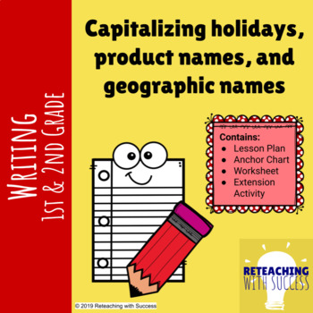 Preview of Capitalizing holidays, product names, and geographic names (L.2.2 & L.2.2.a)