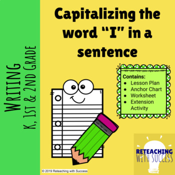Preview of Capitalizing the word "I" in a sentence (L.K.2 & L.K.2a)