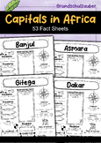 Capitals in Africa - 53 fact sheets Material pack (English)