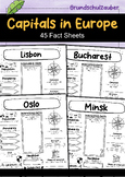 Capitals of Europe - 45 fact sheets Material pack (English)