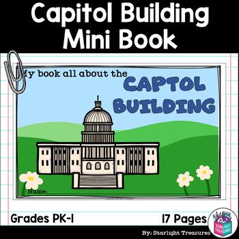 Preview of Capitol Building Mini Book for Early Readers: American Symbols